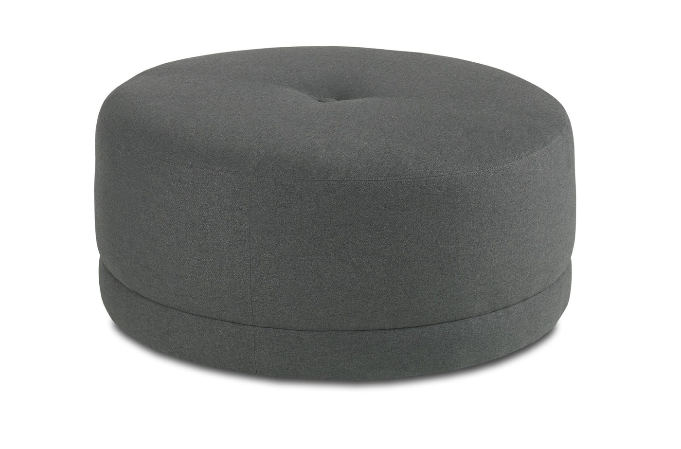 Leah Caster Round Ottoman