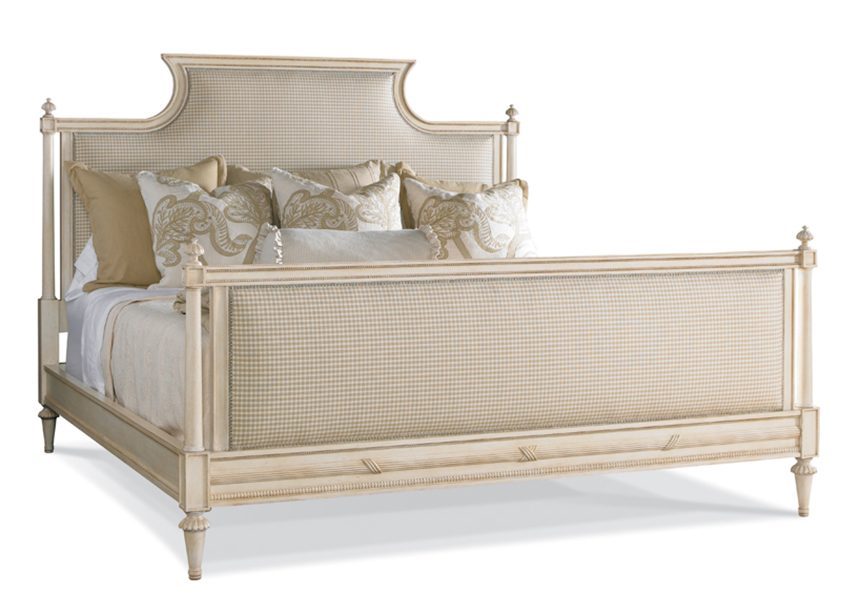 King Upholstered Panel Bed