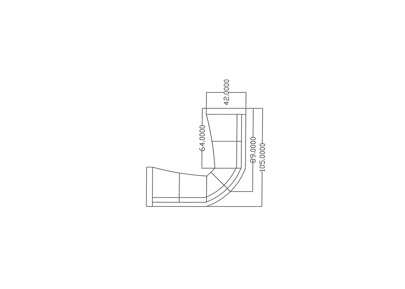 Sundance Loveseat Sectional Sketch