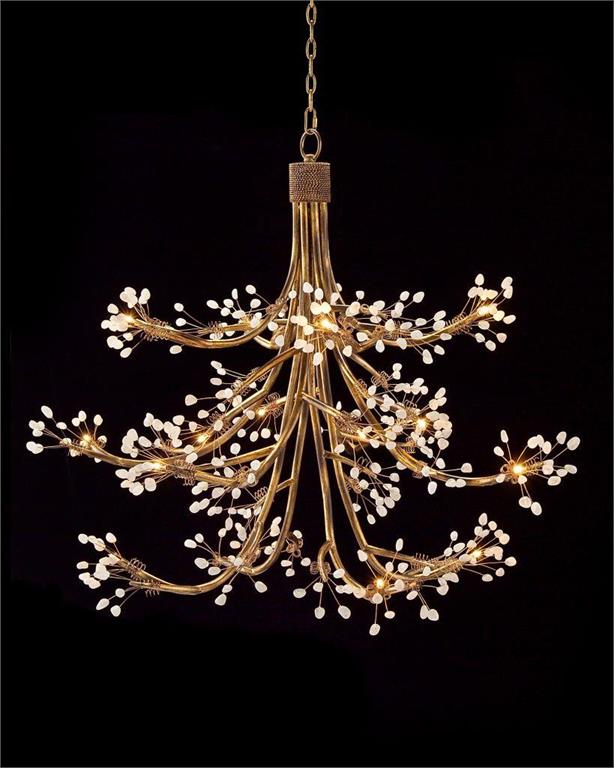 Sixteen-Light Halogen Chandelier