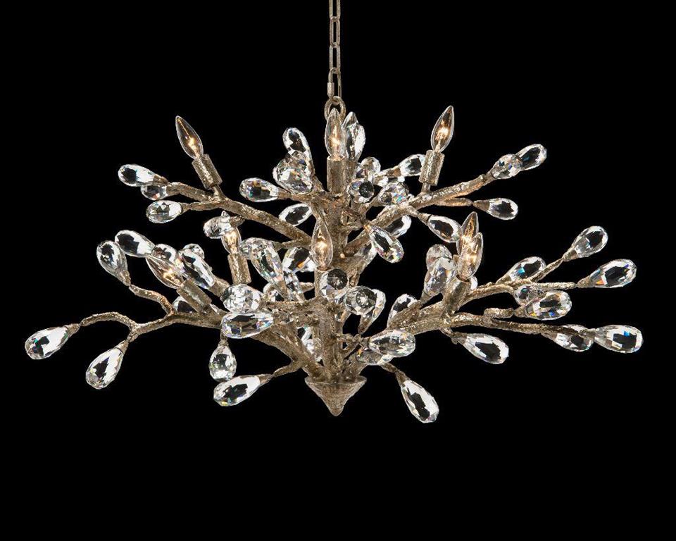 Budding Crystal Ten-Light Chandelier