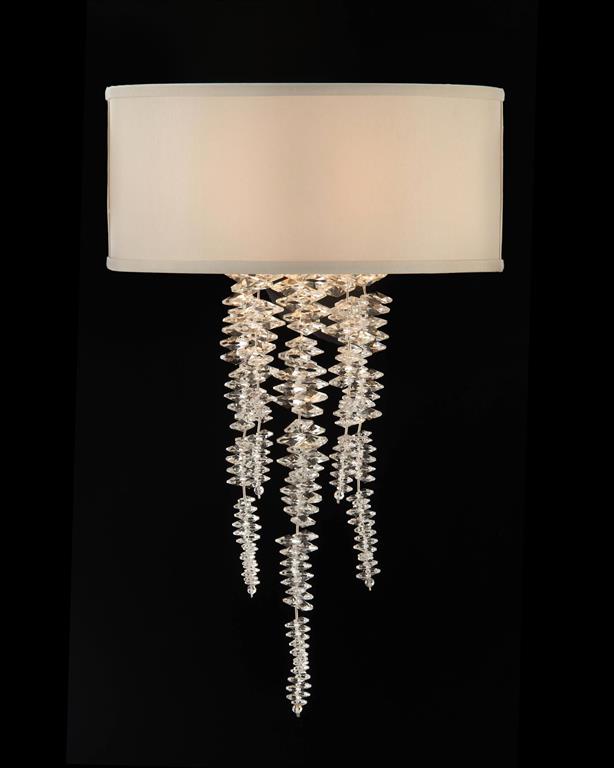 Cascading Crystal Waterfall One-Light Sconce