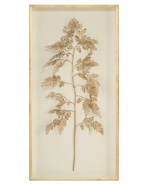 Golden Frond on Ivory I