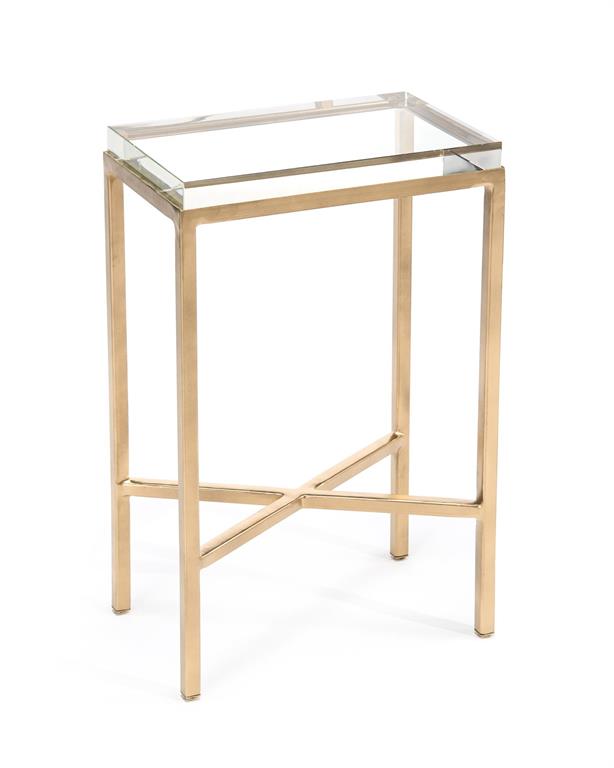 Glass Block Side Table