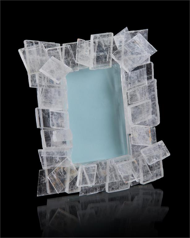 Windowpane Selenite Photo Frame