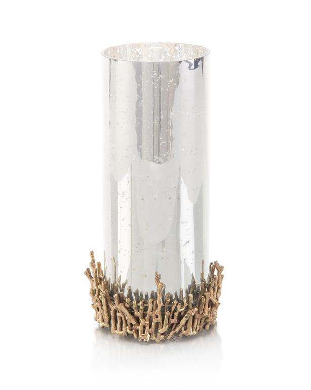 Studded in Brass Twigs Candleholder II