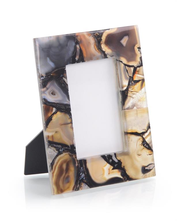 Rich Browns to Clear Agate Picture Frame