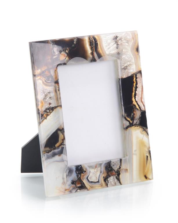 Rich Browns to Clear Agate Picture Frame