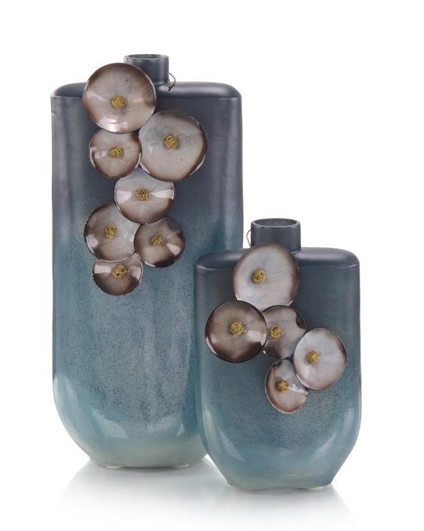 Set of Two Legacy Teal Vases