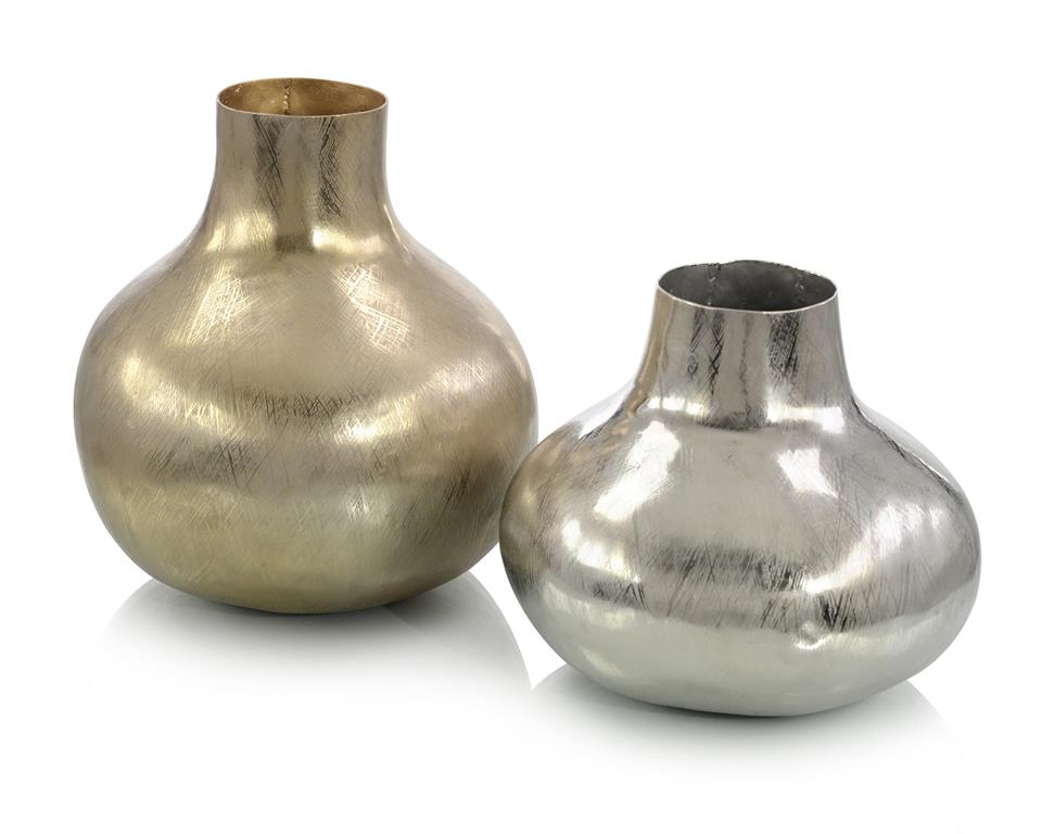 Set of Two Jars in Silver and Gold