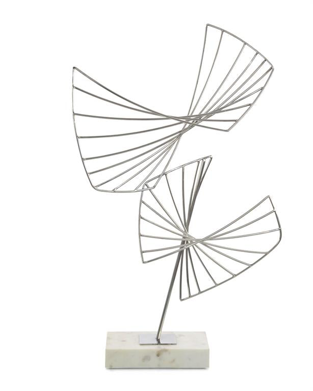 Abstract Sculpture on Cream Marble Base