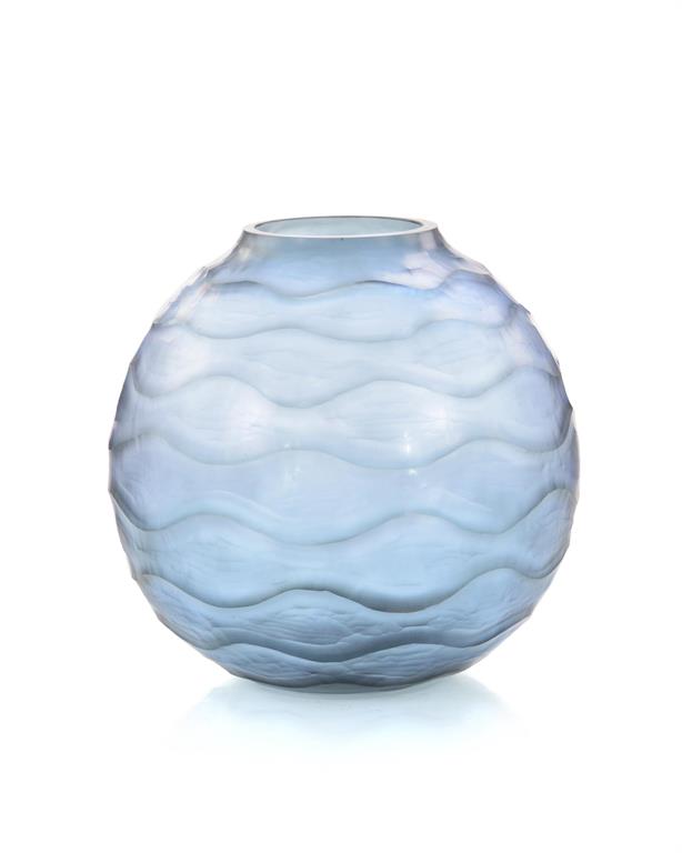 Rippled Azure Bowl