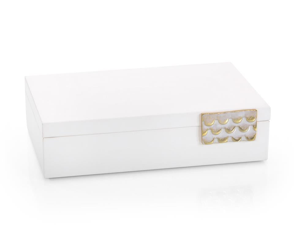 Porcelain White Leather Box I