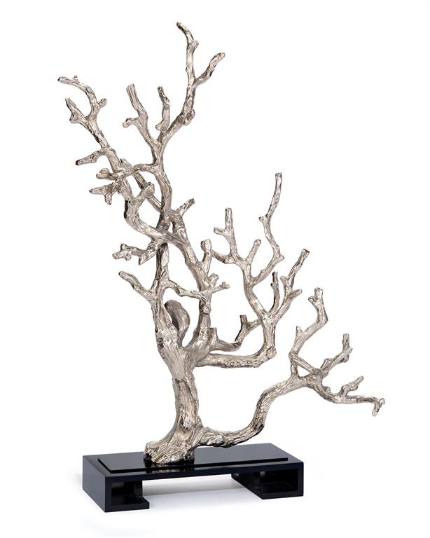 Branch Sculpture in Silver