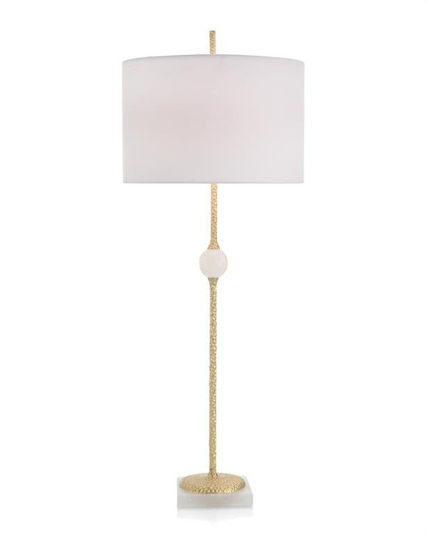 White Alabaster Ball Buffet Lamp