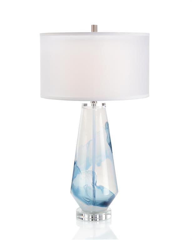 Blue Cloud Glass Table Lamp