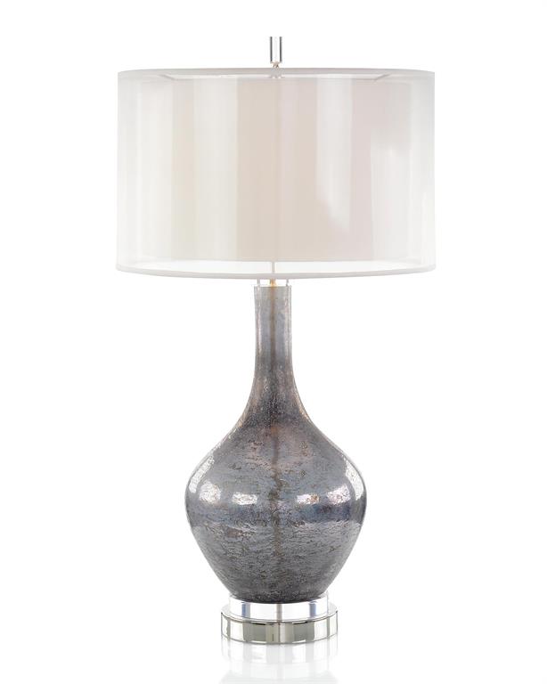 Dappled Deep Grey Table Lamp