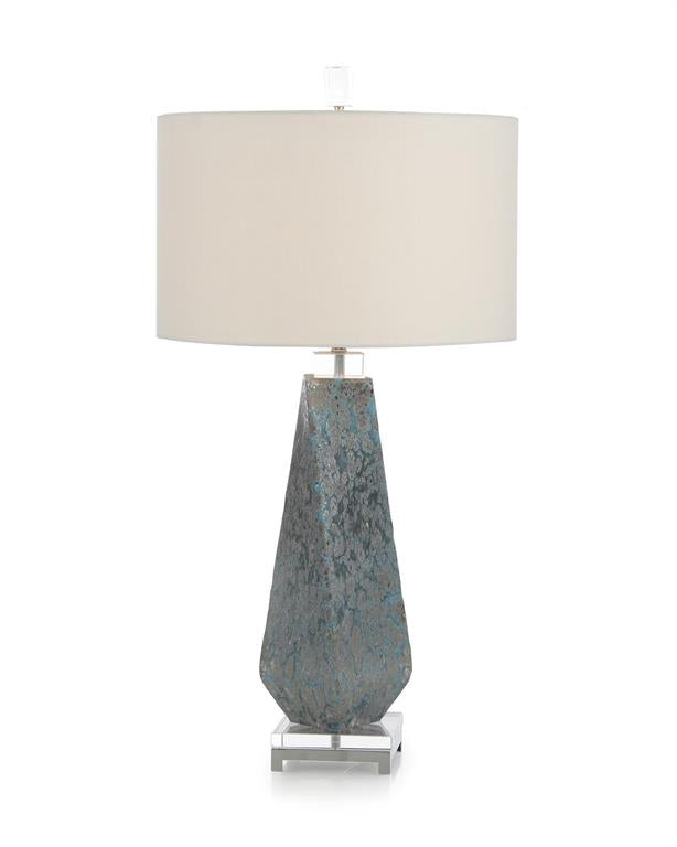 Shades of Blue Table Lamp with a Twist