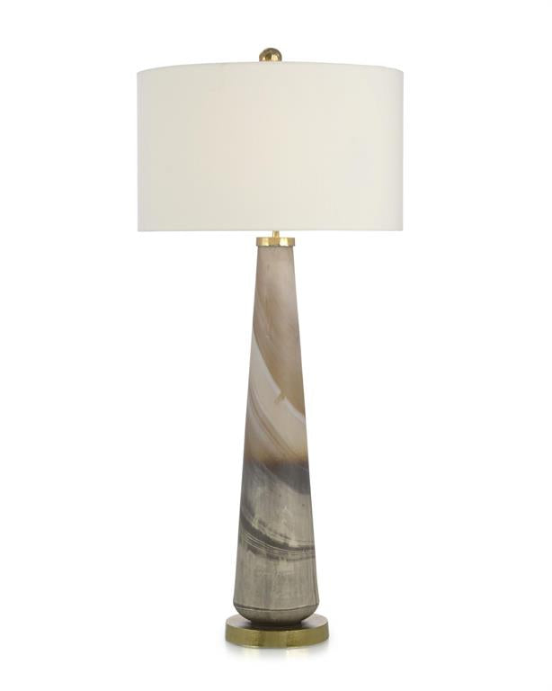 Furling Cream and Carmel Buffet Lamp