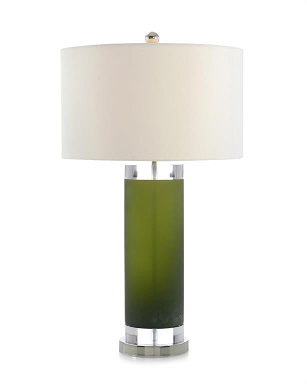 Deep Emerald Green Glass Table Lamp