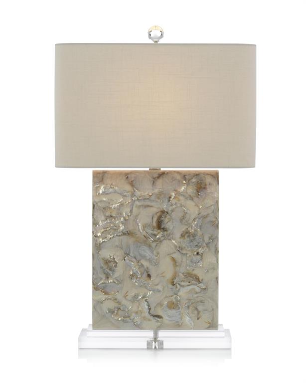 Creamy White and Sultry Grey Table Lamp