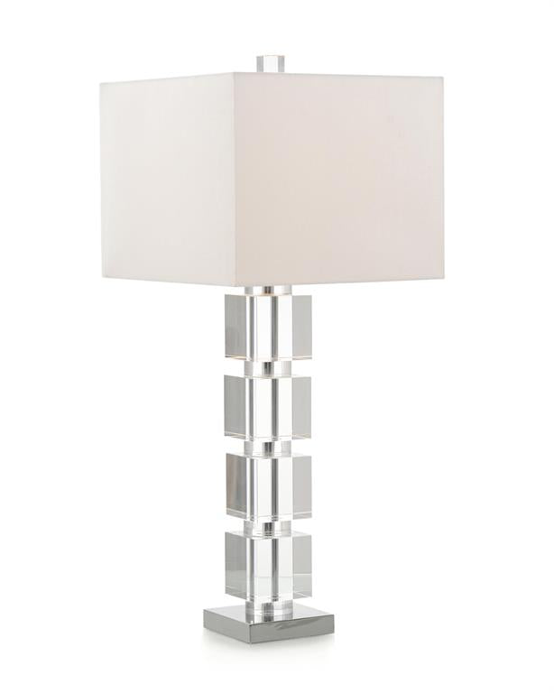 Crystal Block Stacked Table Lamp