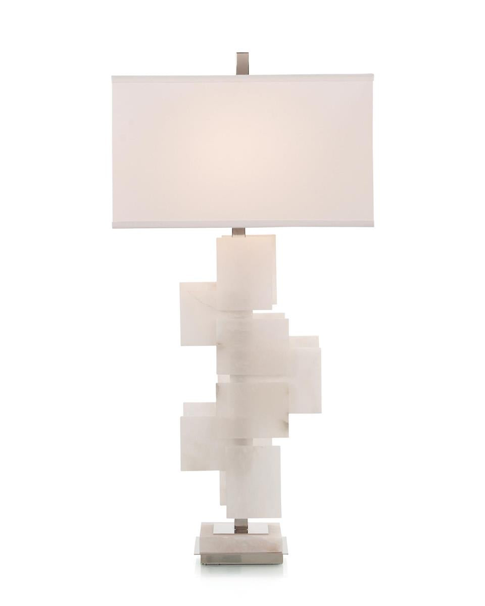 Mondrian in White Alabaster Table Lamp