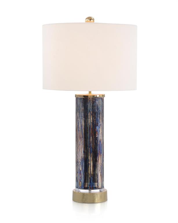 Sapphire and Gold Glaze Table Lamp