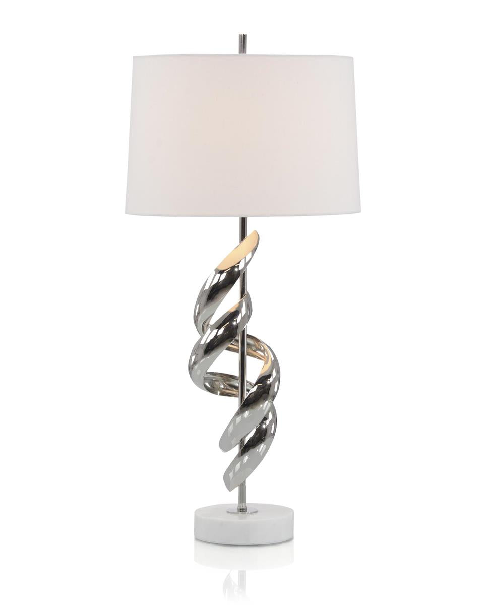 Ribbon Table Lamp in Nickel