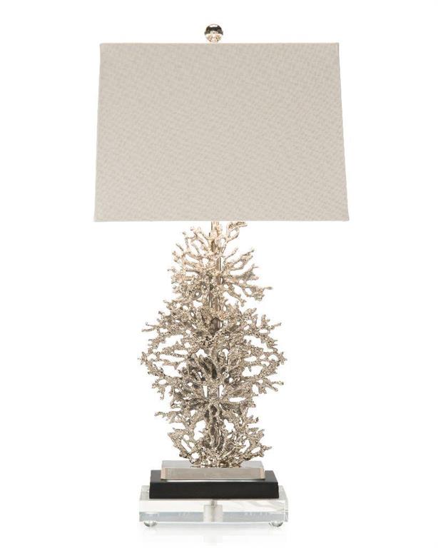 Silver-Plated Coral Lamp