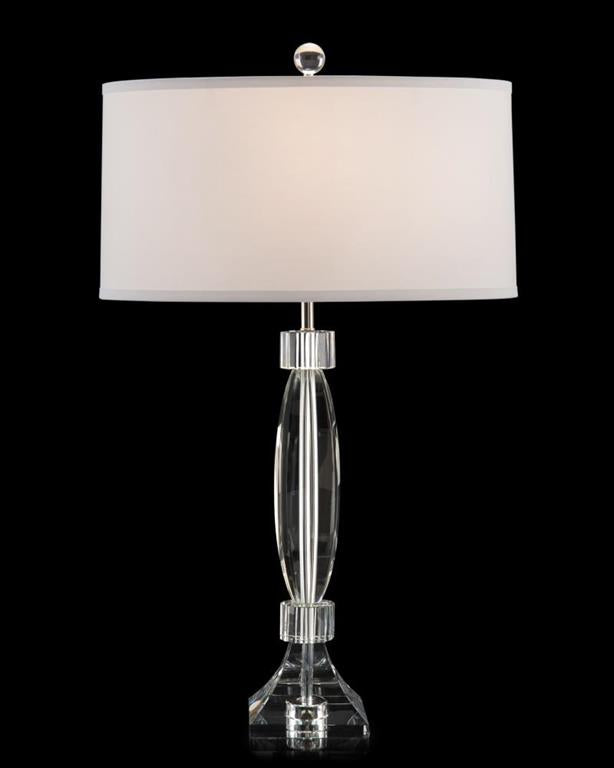 Crystal Hexagonal Column Table Lamp