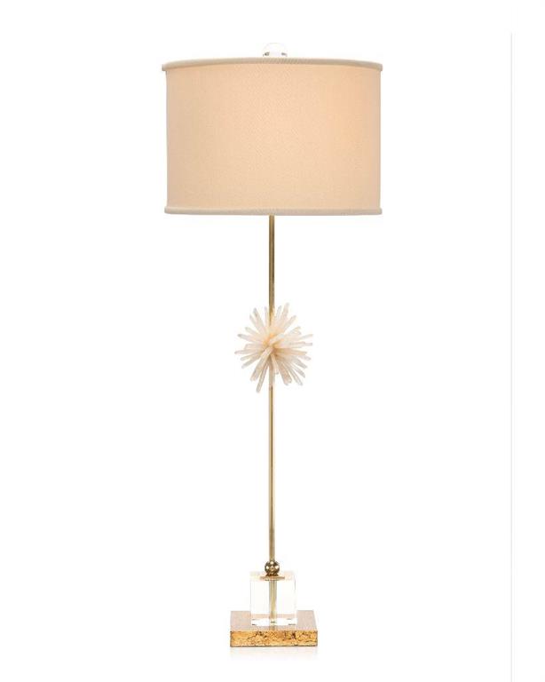 Crystal and Brass Buffet Lamp