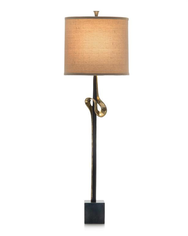 Brass Ribbon Buffet Lamp