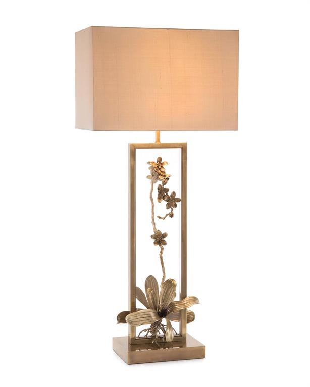 Blooming Pierced Orchid Table Lamp