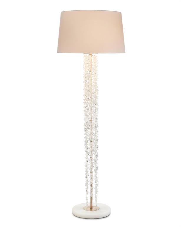 Cascading Crystal Waterfall Floor Lamp