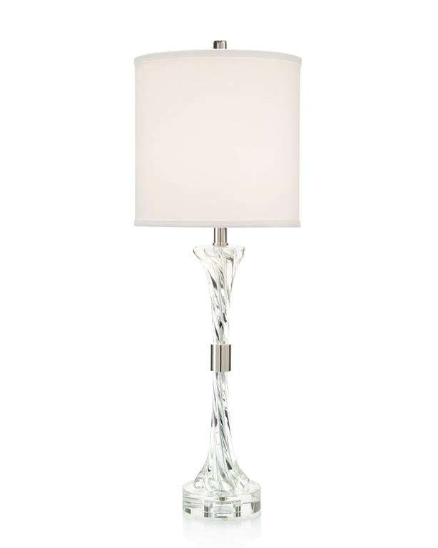 Twisted Glass Table Lamp