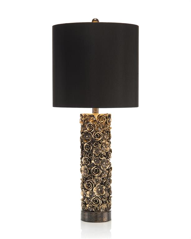 Distressed Blooms Table Lamp