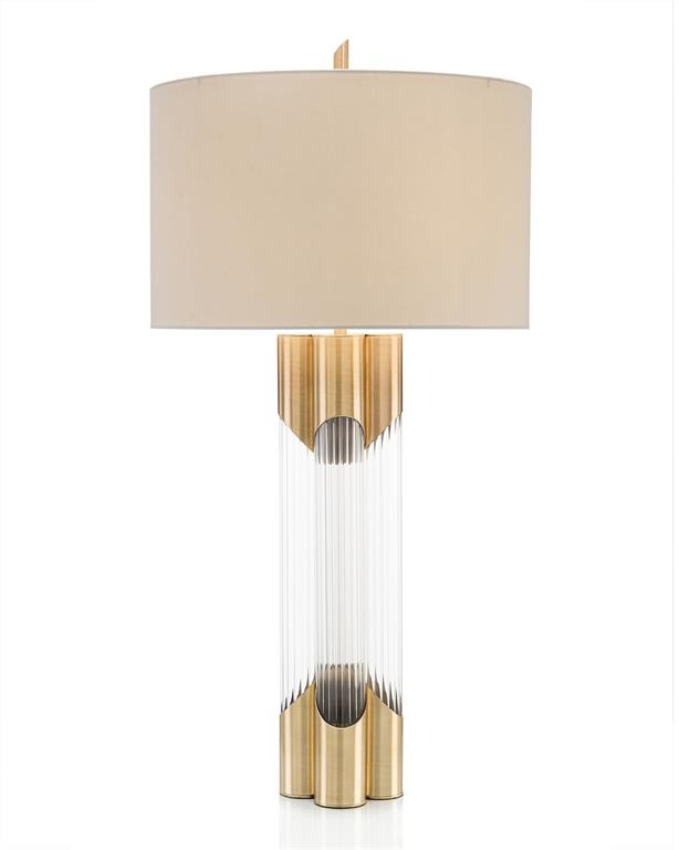 Brass and Glass Table Lamp