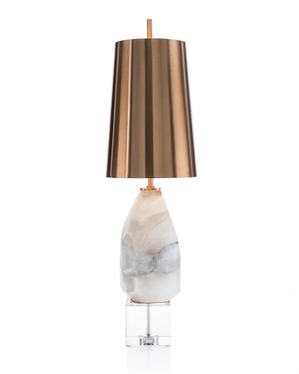 Multifaceted Alabaster Lamp