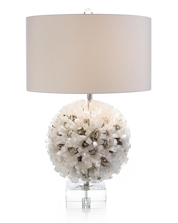 Selenite and Mica Table Lamp