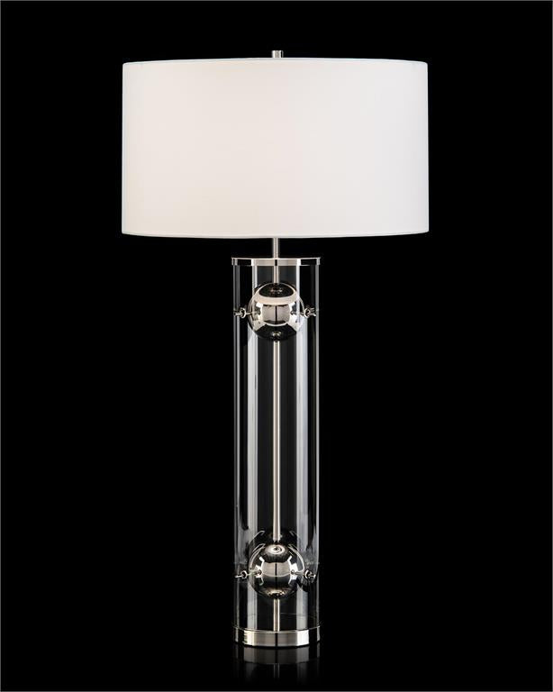 Nickel and Acrylic Table Lamp