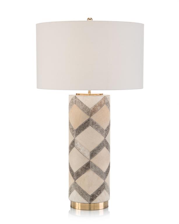 Hair on Hide Patterned Table Lamp