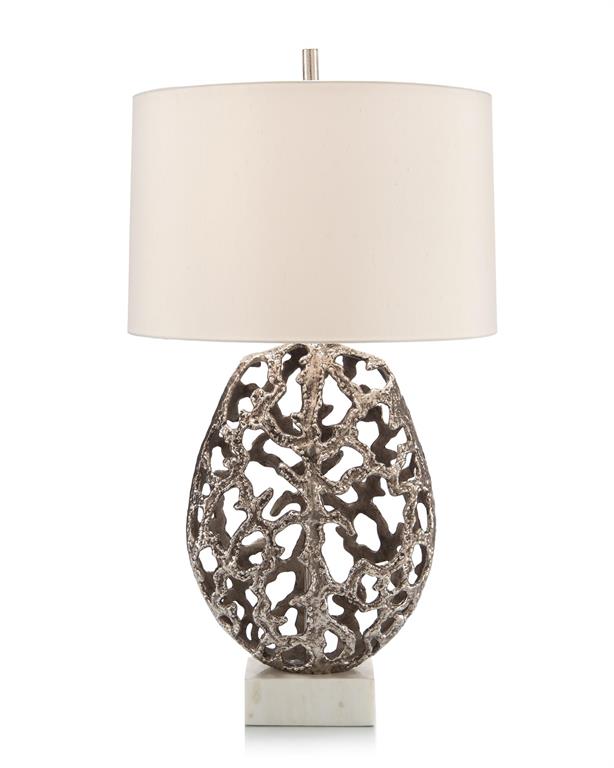 Primordial Table Lamp in Nickel