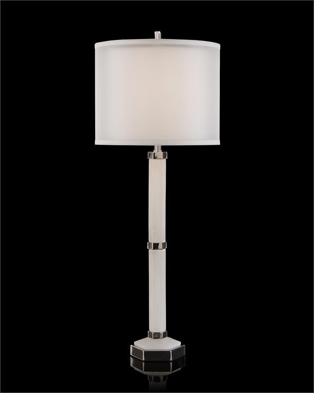 Alabaster Column Table Lamp
