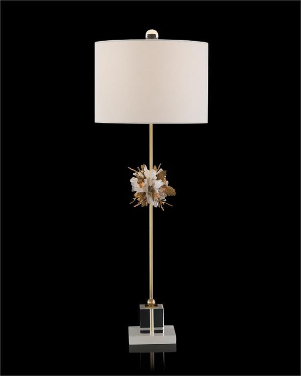 Organic Stones in Gold and White Buffet Lamp