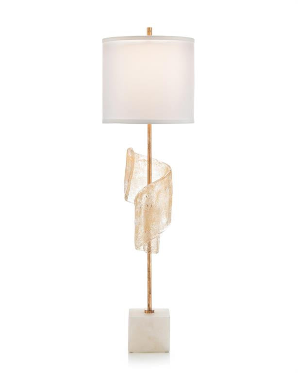 Furls with Hint of Gold Buffet Lamp