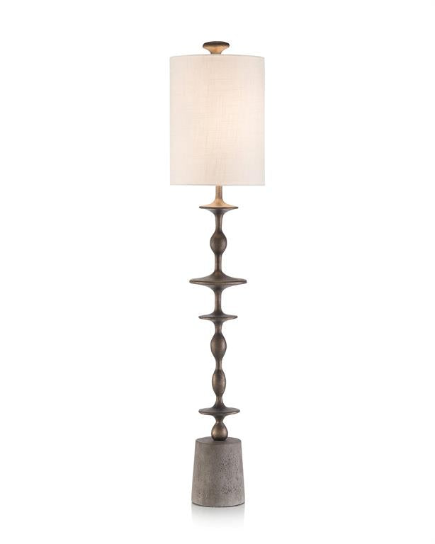 Matte Black Baluster Candlestick Lamp