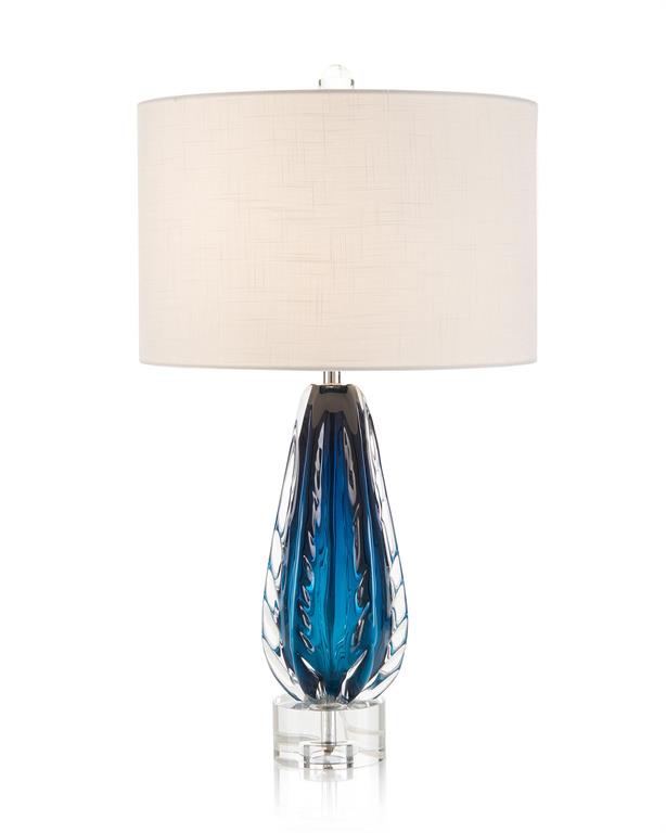 Amalfi Blue and Clear Glass Table Lamp