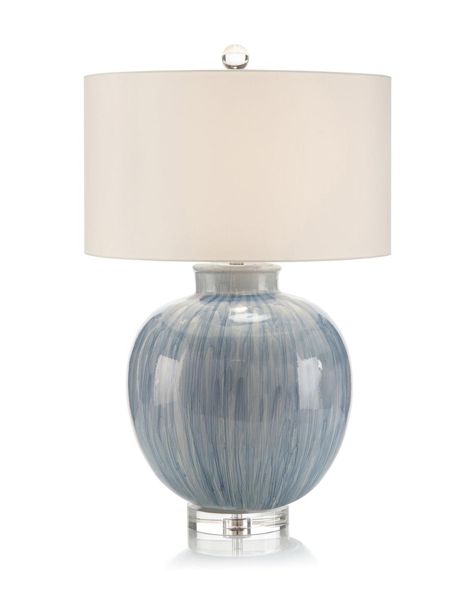 Ceramic Table Lamp in Rainstorm Blue