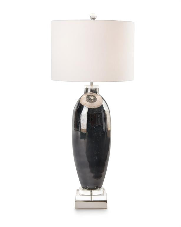 Smoky Blue Slender Table Lamp